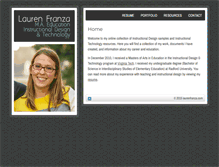 Tablet Screenshot of laurenfranza.com